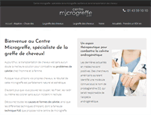 Tablet Screenshot of centre-microgreffe.com